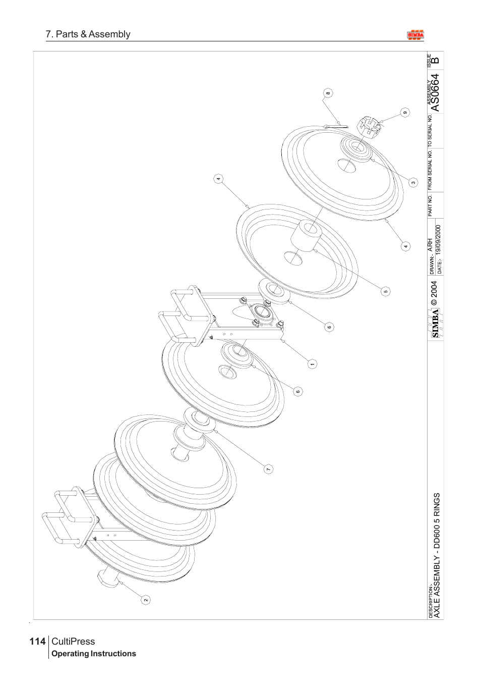Ba s 0664 | Great Plains Simba Culti Press 2009 Parts Manual User Manual | Page 78 / 102