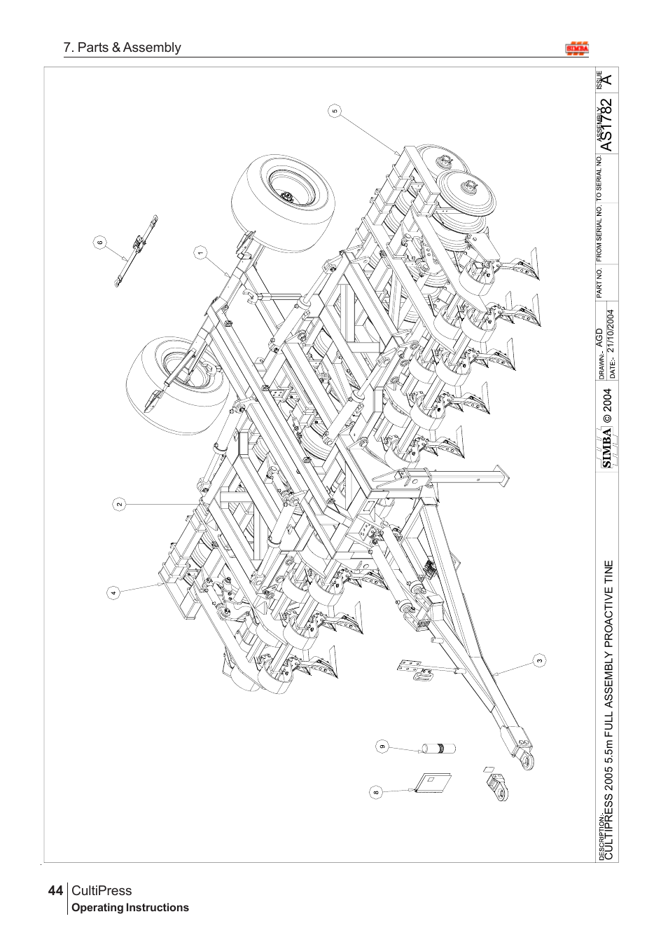 As 17 82 | Great Plains Simba Culti Press 2009 Parts Manual User Manual | Page 8 / 102