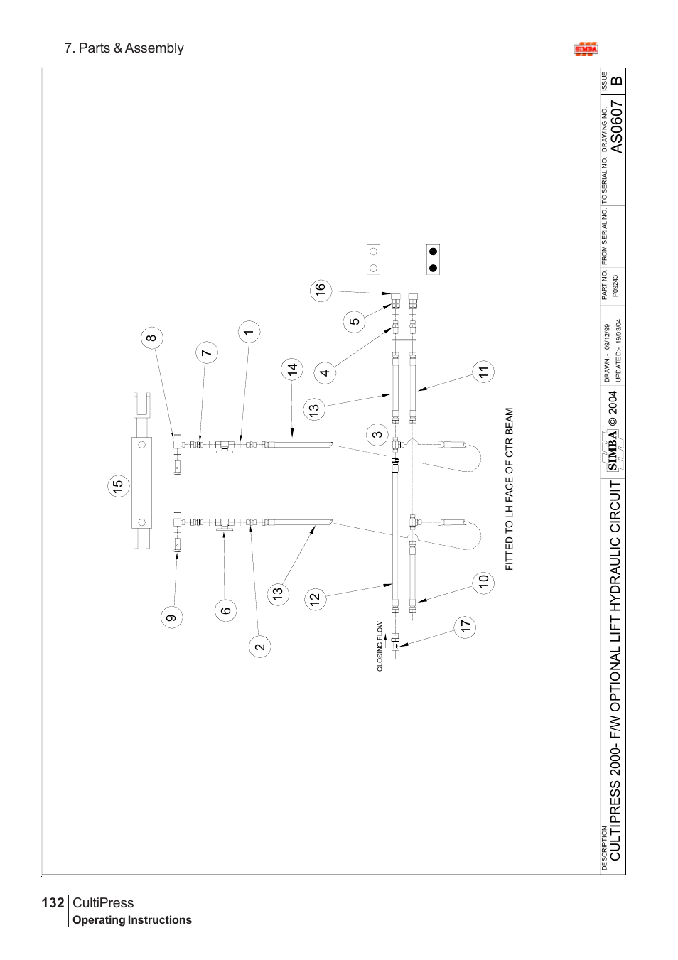 As 06 07 b, Cultipress, 132 7. parts & assembly | Operating instructions | Great Plains Simba Culti Press 2009 Parts Manual User Manual | Page 96 / 102