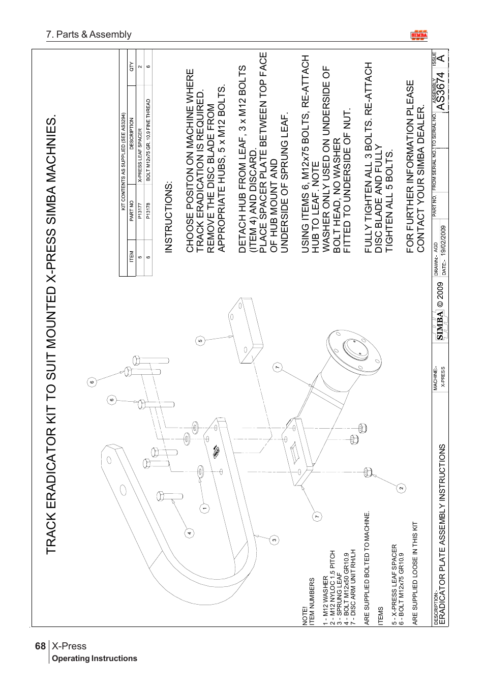 Aas 3674 | Great Plains X-PresS 2009 Assembly Instructions User Manual | Page 34 / 102