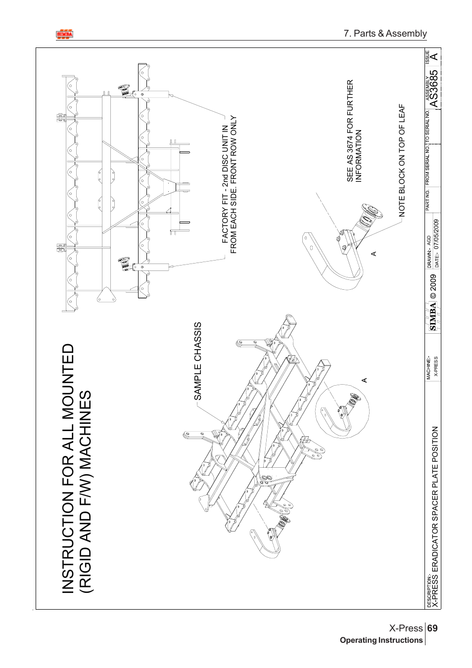Aas 3685 | Great Plains X-PresS 2009 Assembly Instructions User Manual | Page 35 / 102