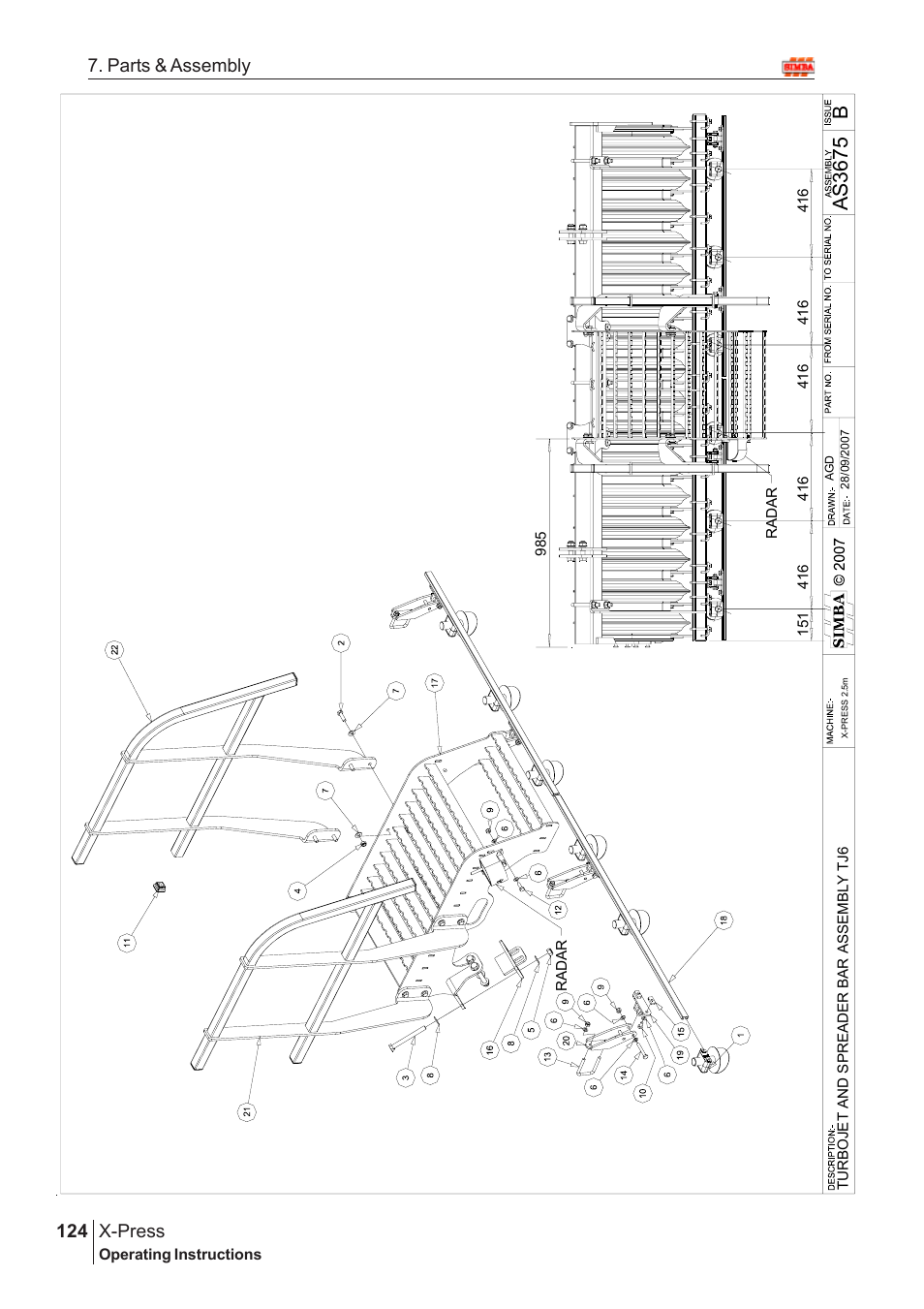 Bas367 5, X-press, 124 7. parts & assembly | Great Plains X-PresS 2009 Assembly Instructions User Manual | Page 90 / 102