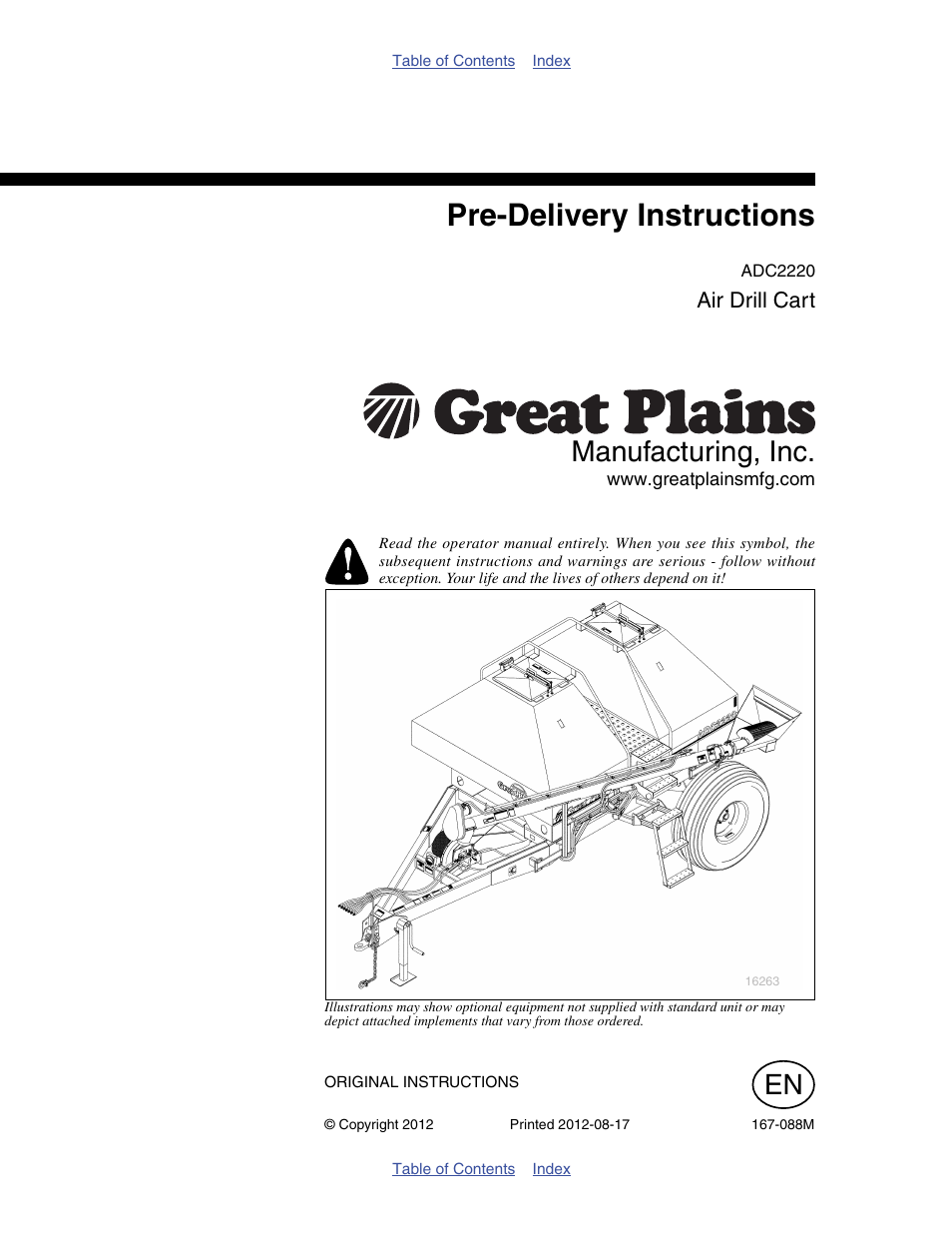 Great Plains ADC2220 Assembly Instructions User Manual | 22 pages