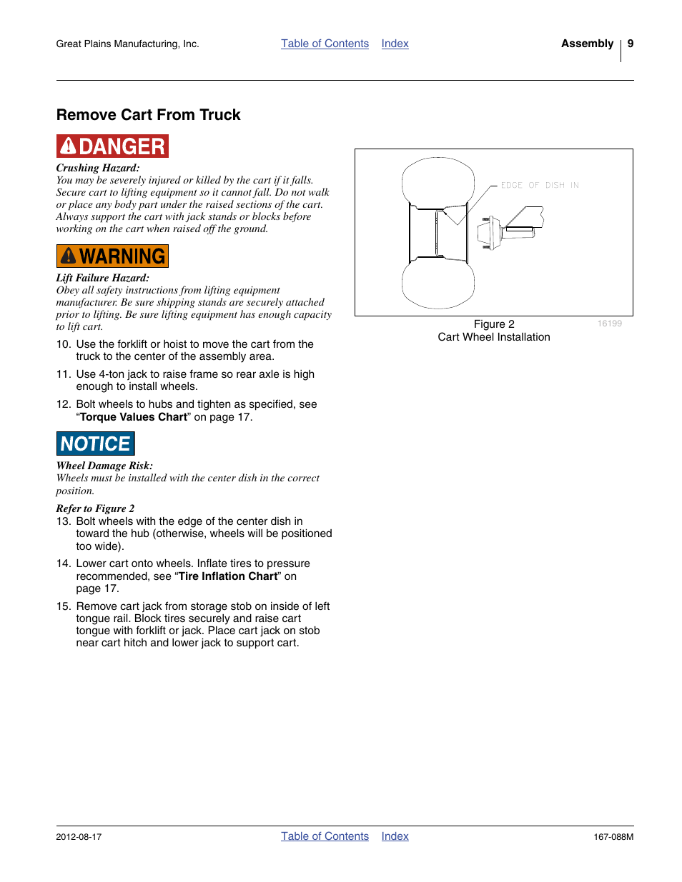 Remove cart from truck | Great Plains ADC2220 Assembly Instructions User Manual | Page 11 / 22