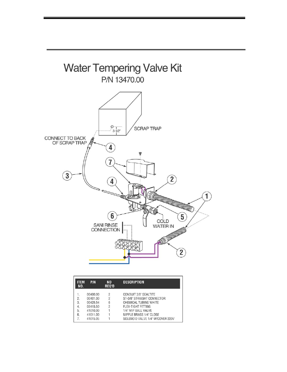 Drain water tempering kit (optional) | Black Box CMA DISHMACHINE User Manual | Page 20 / 20