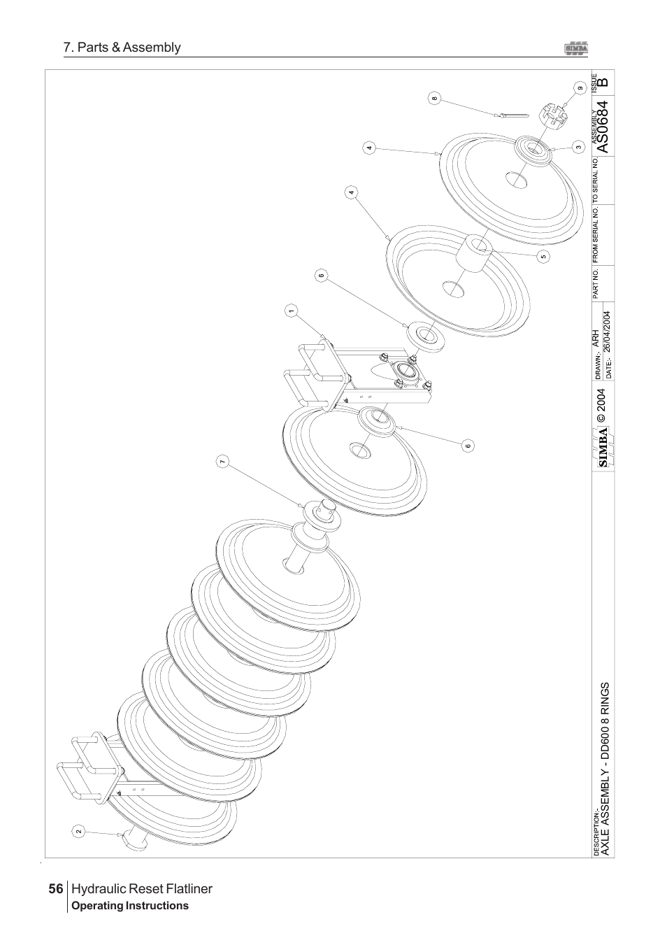 Ba s 0 684 | Great Plains Hydraulic Reset Flatliner 2009 Assembly Instructions User Manual | Page 26 / 60