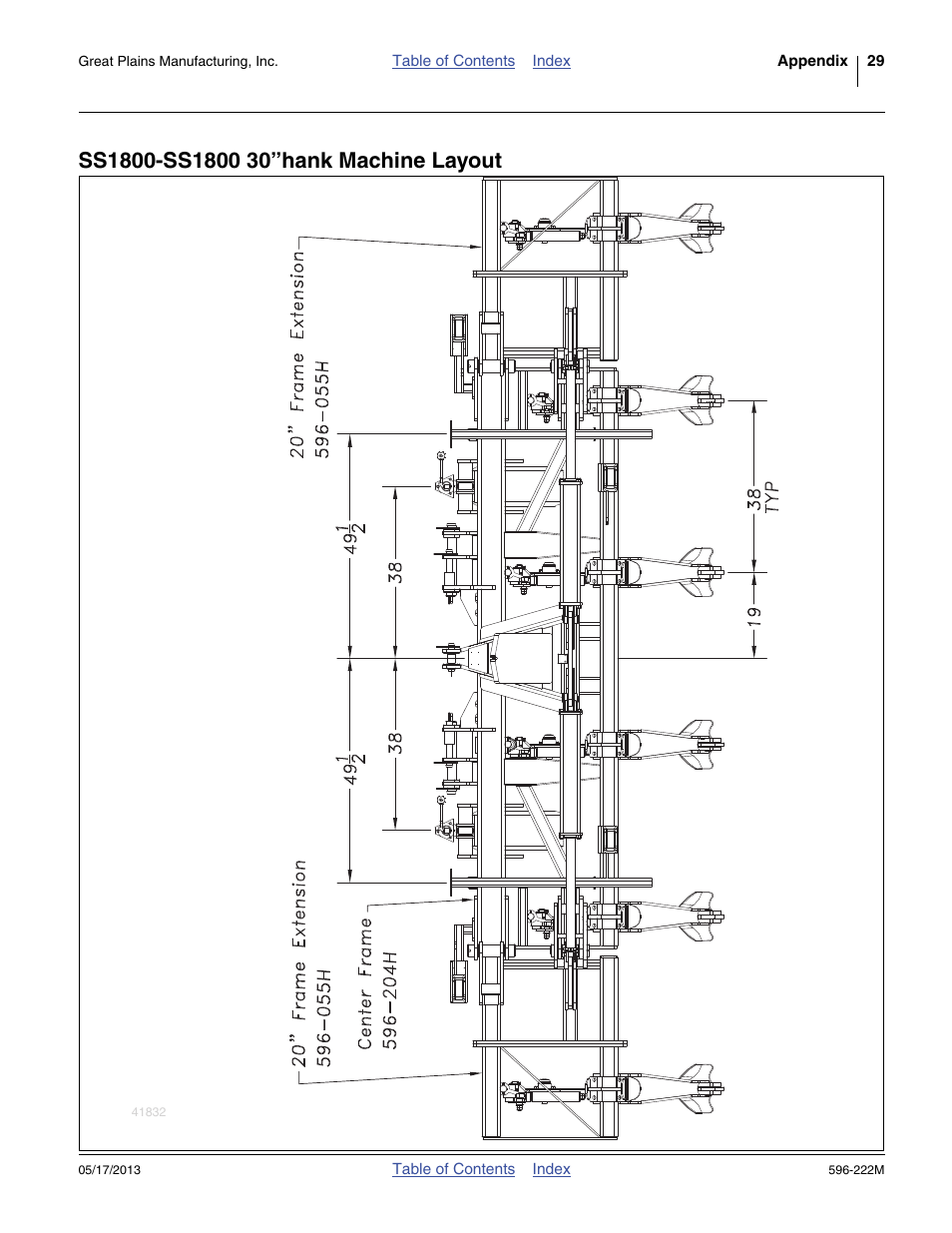 Ss1800-ss1800 30”hank machine layout | Great Plains SS2000 Operator Manual User Manual | Page 33 / 50