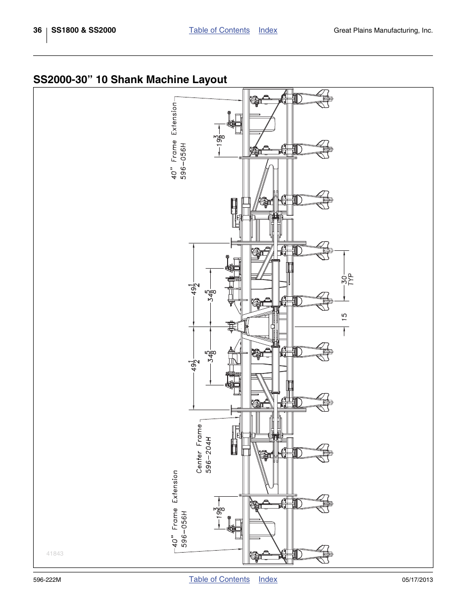 Ss2000-30” 10 shank machine layout | Great Plains SS2000 Operator Manual User Manual | Page 40 / 50