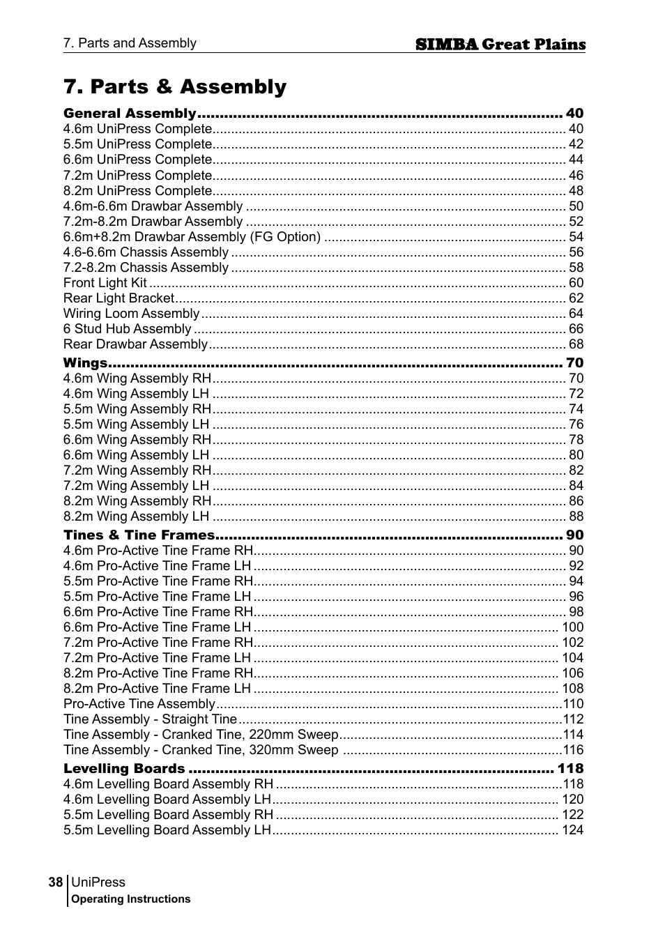 Parts & assembly | Great Plains P17921E Operator Manual User Manual | Page 38 / 210