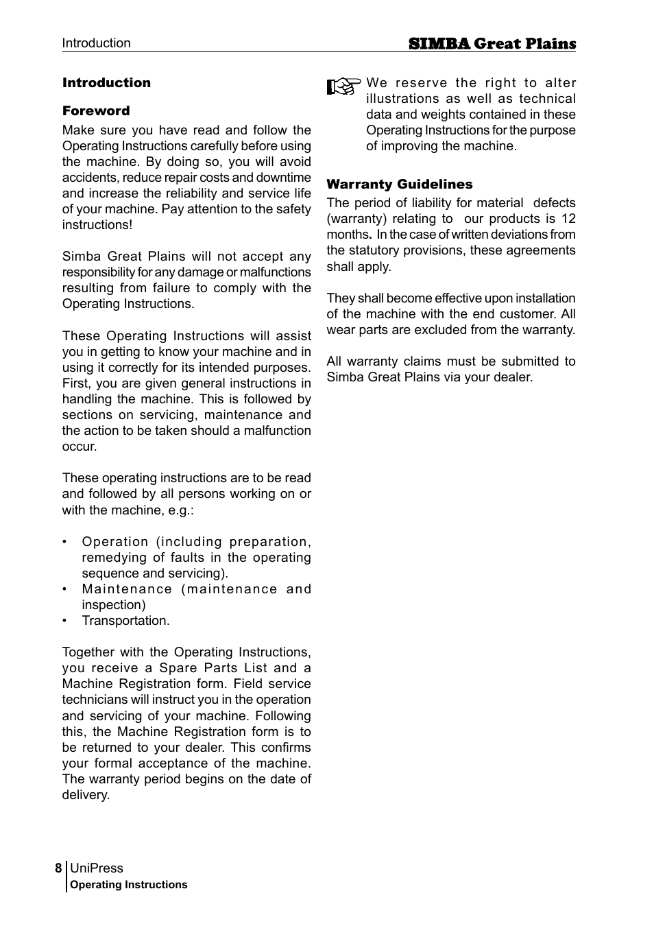Great Plains P17921E Operator Manual User Manual | Page 8 / 210