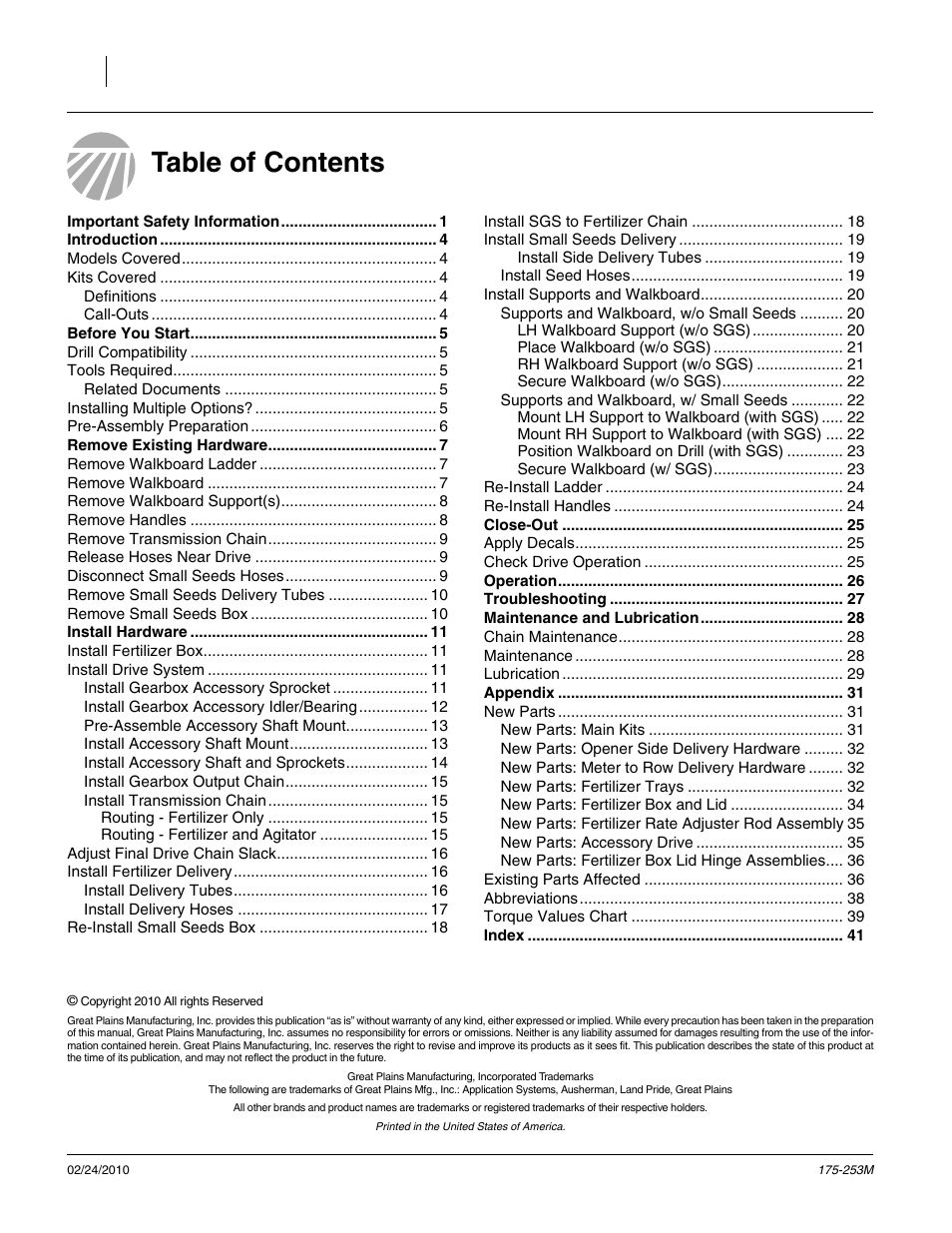 Great Plains 800EW  Operator Manual User Manual | Page 2 / 46