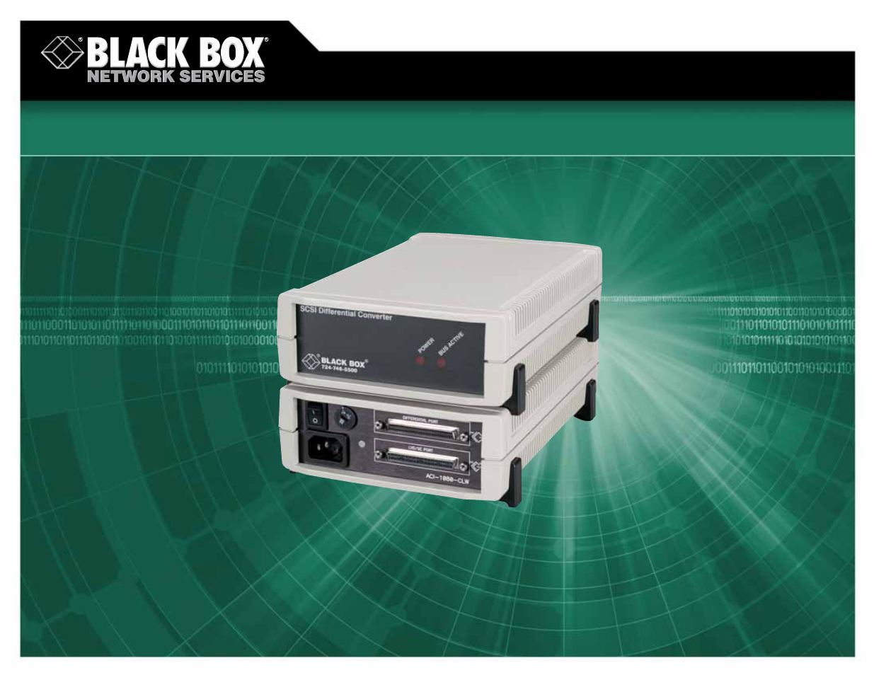 Black Box SCSI Differential Converter User Manual | 3 pages