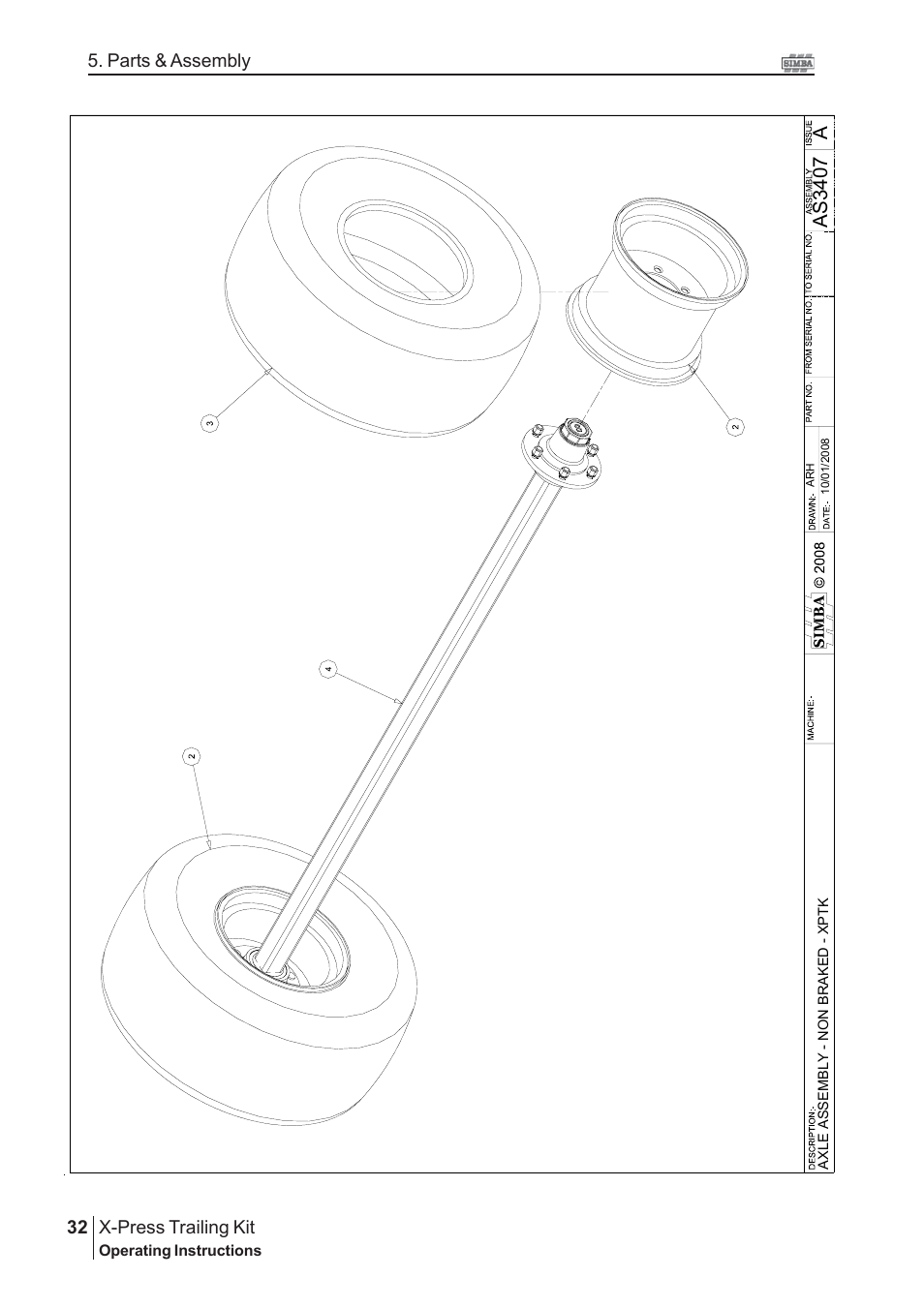 As 34 07, X-press trailing kit, Parts & assembly | Great Plains P16867 Serial No 18009156 User Manual | Page 32 / 46