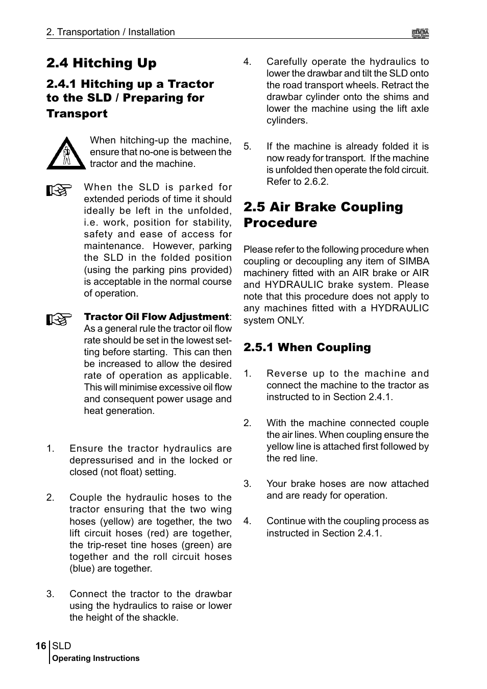 4 hitching up, 5 air brake coupling procedure | Great Plains P18432A Operator Manual User Manual | Page 16 / 130