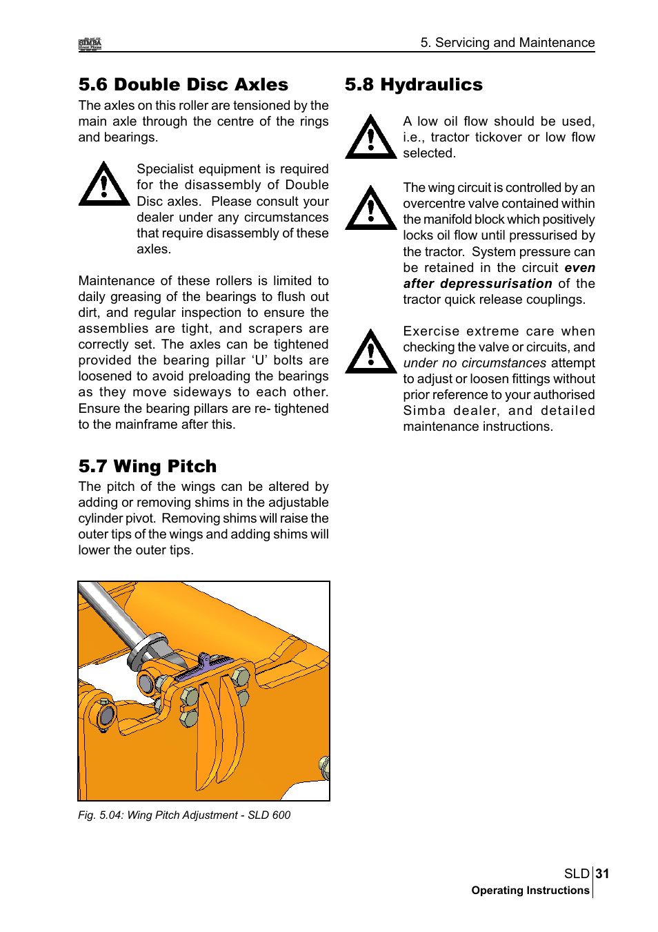 6 double disc axles, 7 wing pitch, 8 hydraulics | Great Plains P18432A Operator Manual User Manual | Page 31 / 130