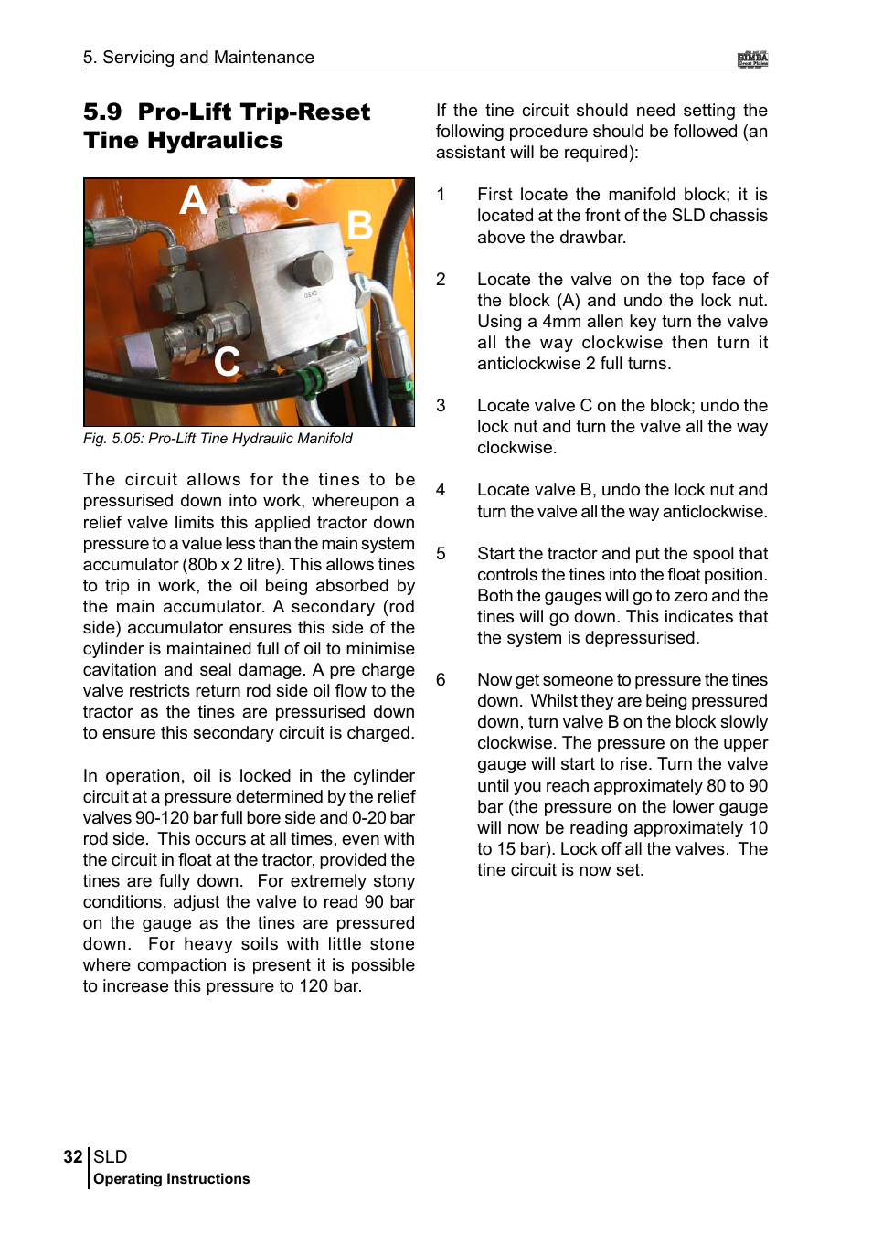 Ab c, 9 pro-lift trip-reset tine hydraulics | Great Plains P18432A Operator Manual User Manual | Page 32 / 130