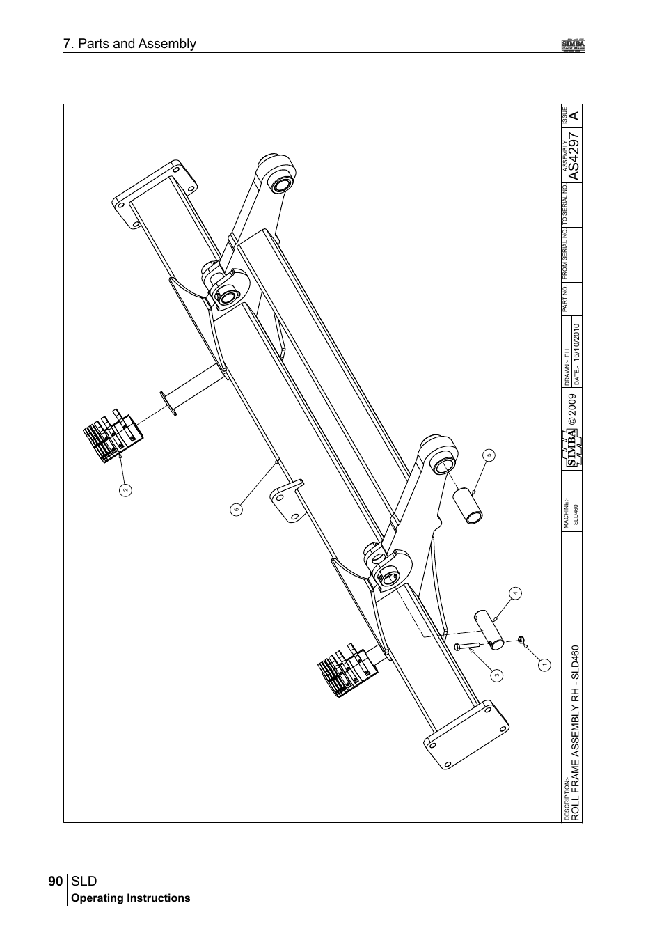 90 7. parts and assembly, As4 29 7, Operating instructions | Si m b a | Great Plains P18432A Operator Manual User Manual | Page 90 / 130