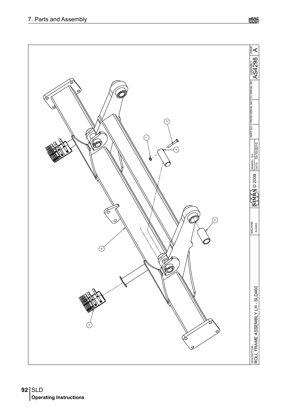 92 7. parts and assembly, As4 29 8, Operating instructions | Si m b a | Great Plains P18432A Operator Manual User Manual | Page 92 / 130
