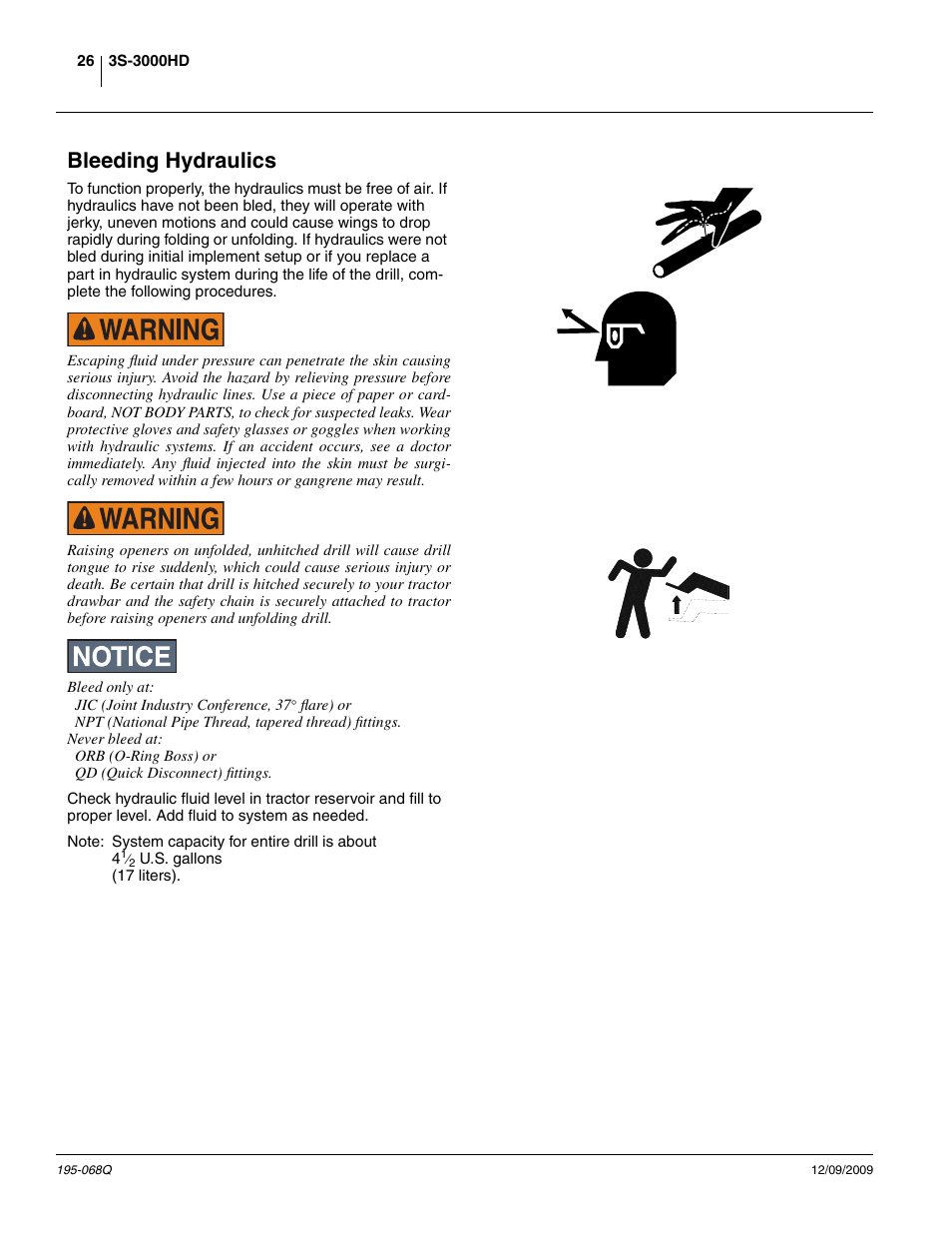 Bleeding hydraulics | Great Plains 3S-3000HDF Predelivery Manual User Manual | Page 28 / 48