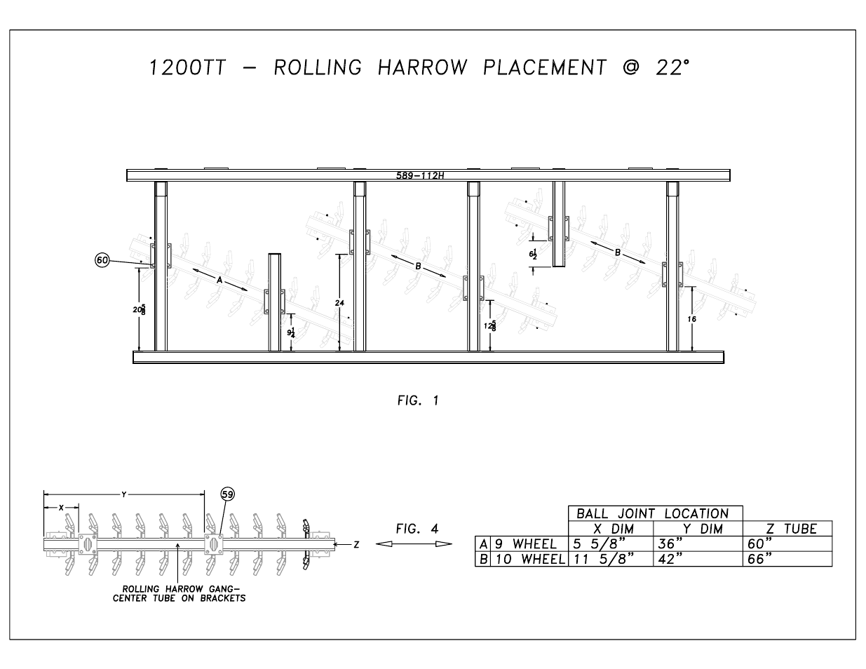 Great Plains 1200TT Rolling Harrow & Reel Assembly Instructions User Manual | Page 2 / 7