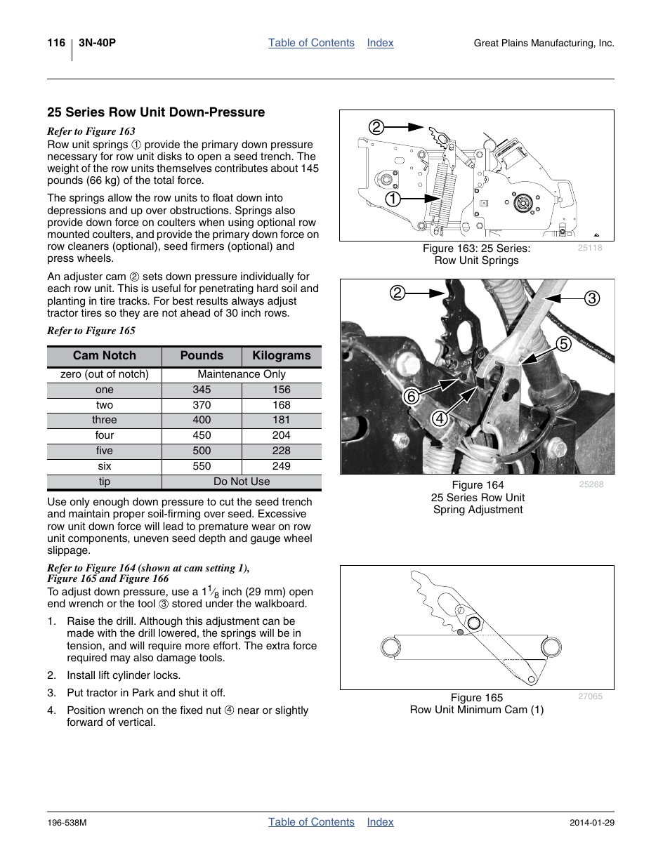 25 series row unit down-pressure | Great Plains 3N-4025P Operator Manual User Manual | Page 120 / 194