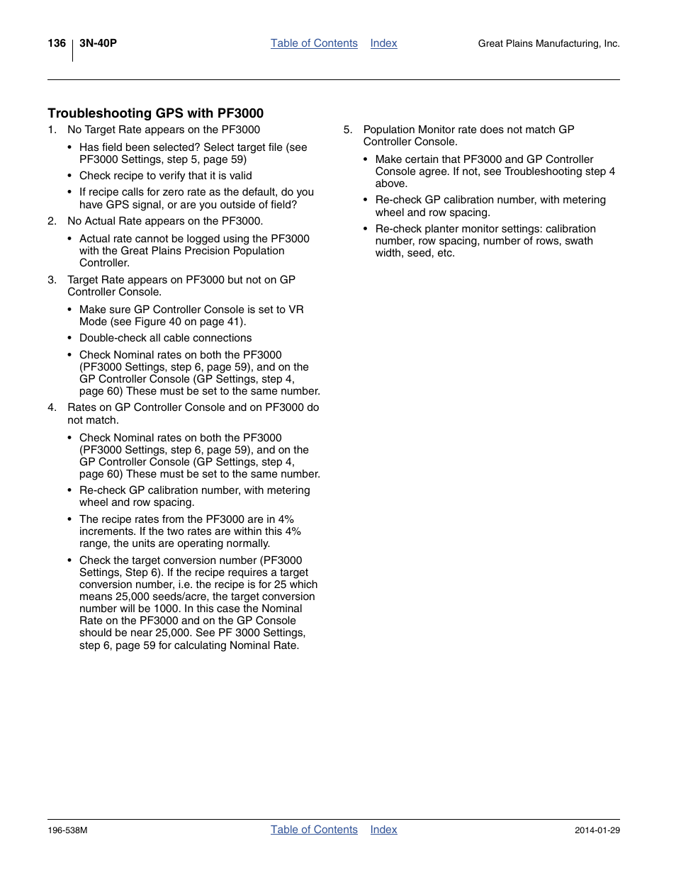 Troubleshooting gps with pf3000 | Great Plains 3N-4025P Operator Manual User Manual | Page 140 / 194