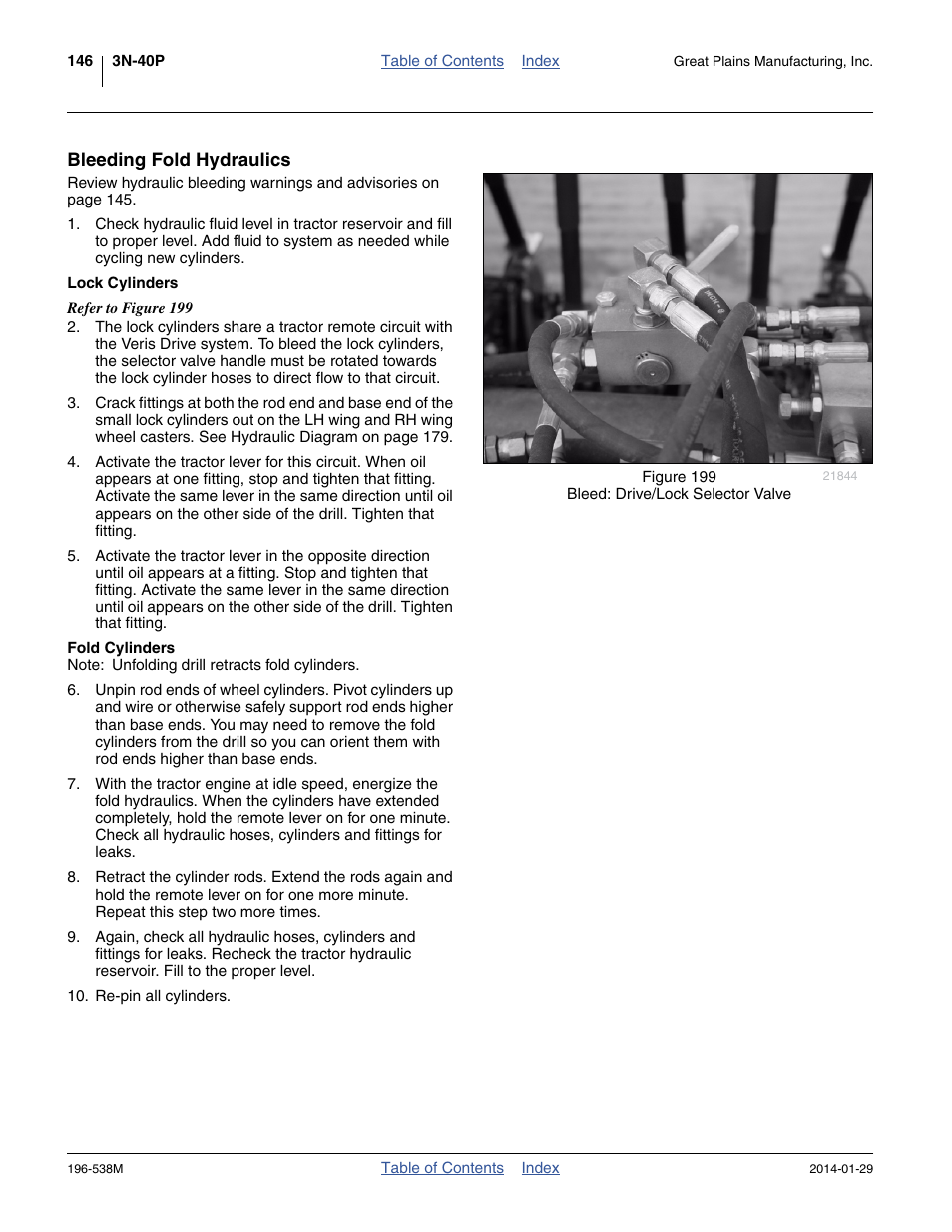 Bleeding fold hydraulics, Lock cylinders, Fold cylinders | Great Plains 3N-4025P Operator Manual User Manual | Page 150 / 194