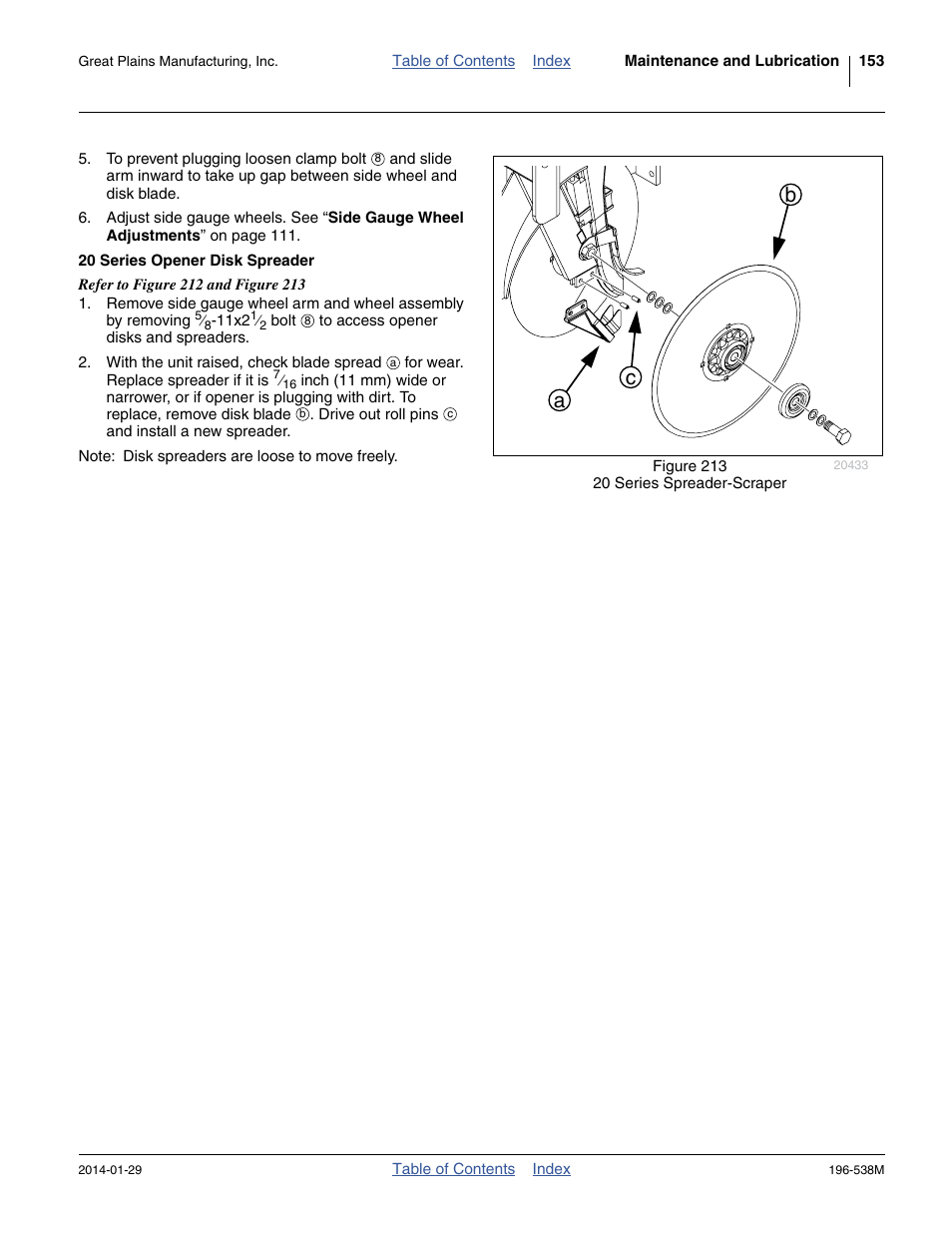20 series opener disk spreader, Ab c | Great Plains 3N-4025P Operator Manual User Manual | Page 157 / 194