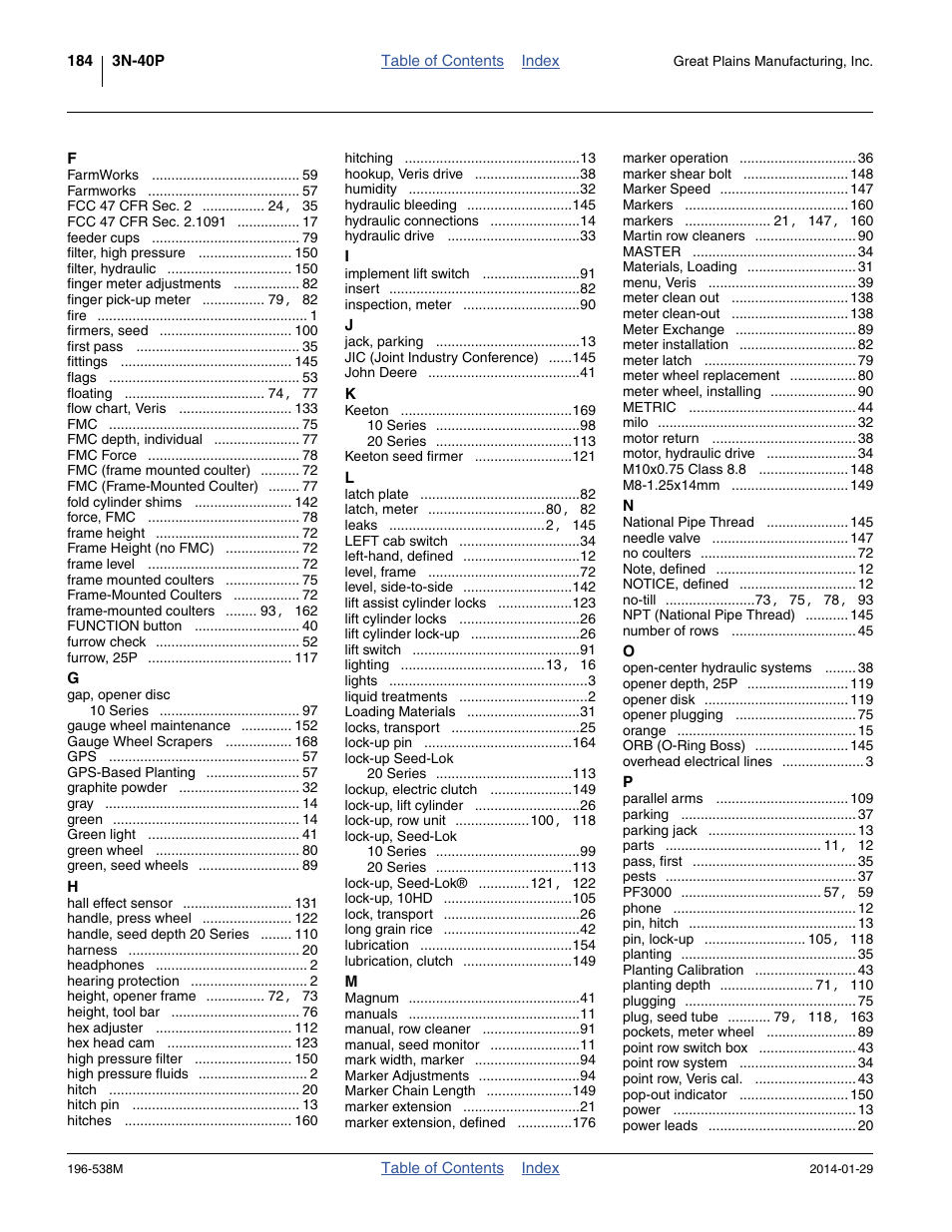Great Plains 3N-4025P Operator Manual User Manual | Page 188 / 194