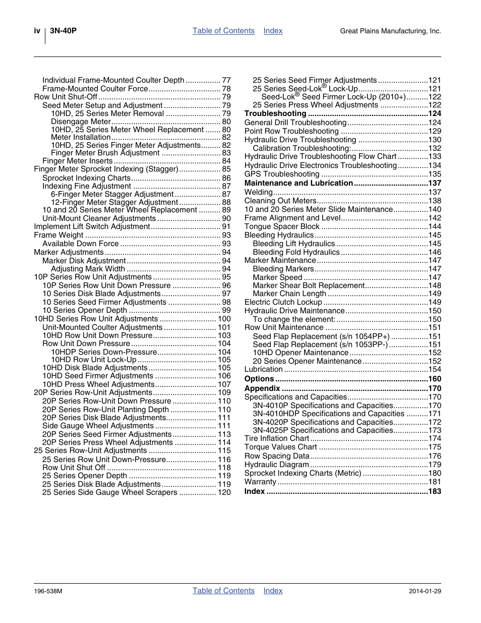 Great Plains 3N-4025P Operator Manual User Manual | Page 4 / 194