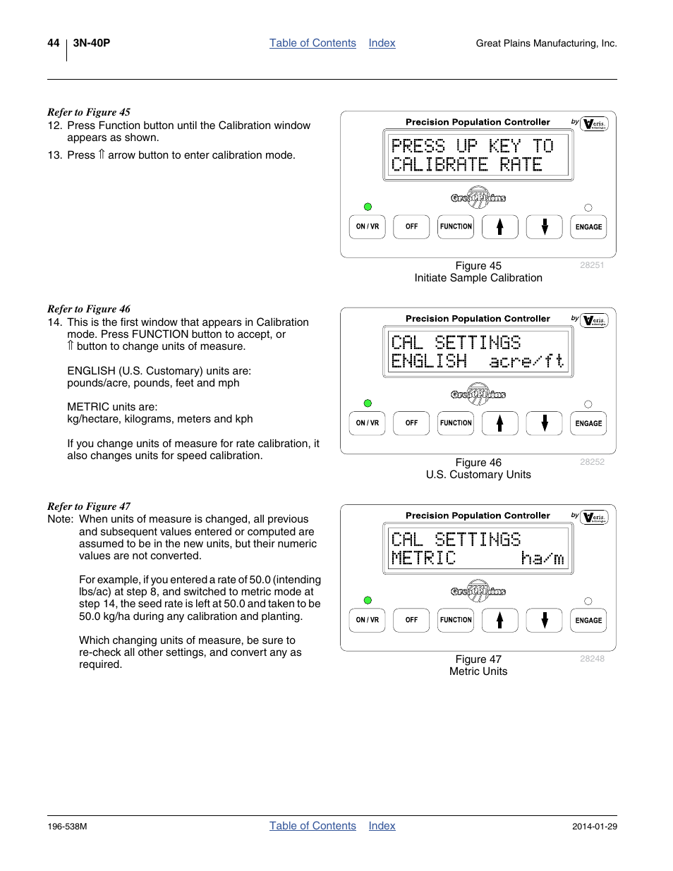 Ou change units at step 14, the n | Great Plains 3N-4025P Operator Manual User Manual | Page 48 / 194