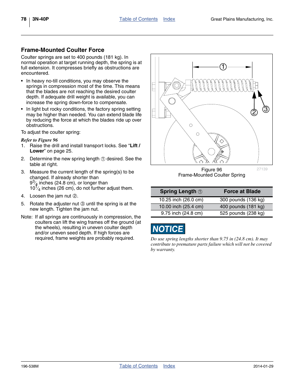 Frame-mounted coulter force | Great Plains 3N-4025P Operator Manual User Manual | Page 82 / 194
