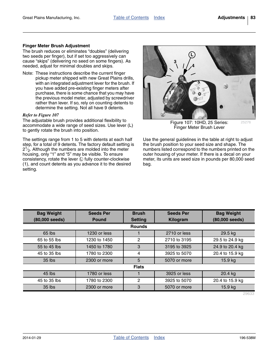 Finger meter brush adjustment | Great Plains 3N-4025P Operator Manual User Manual | Page 87 / 194