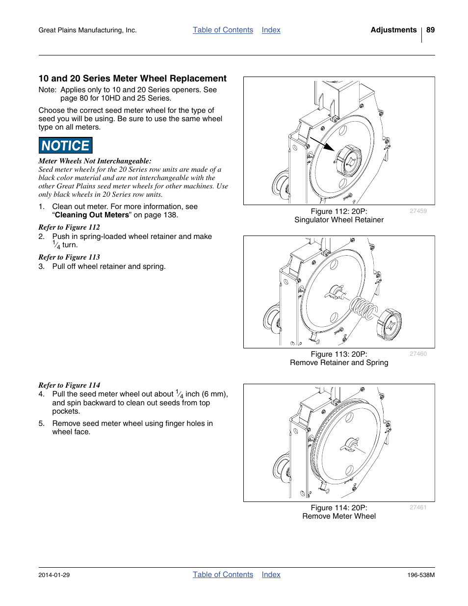 10 and 20 series meter wheel replacement | Great Plains 3N-4025P Operator Manual User Manual | Page 93 / 194