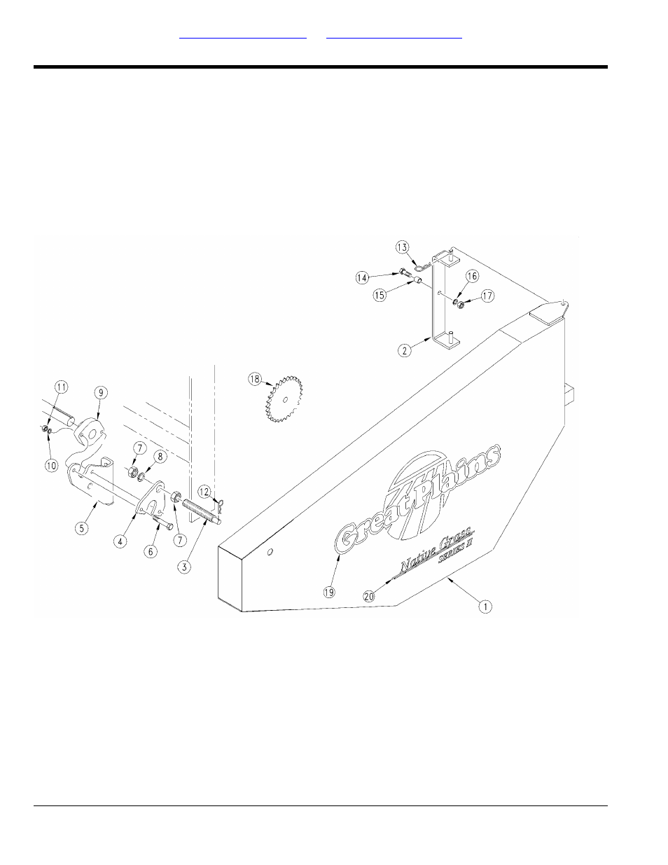 Native grass upper drive & chain guard | Great Plains 2SNG30 Parts Manual User Manual | Page 58 / 102