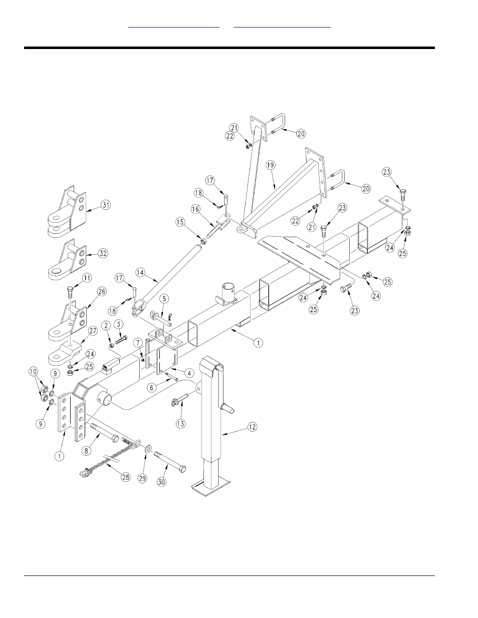 Frame, Tongue & pull bar, Selected models | Great Plains 2SNG30 Parts Manual User Manual | Page 6 / 102