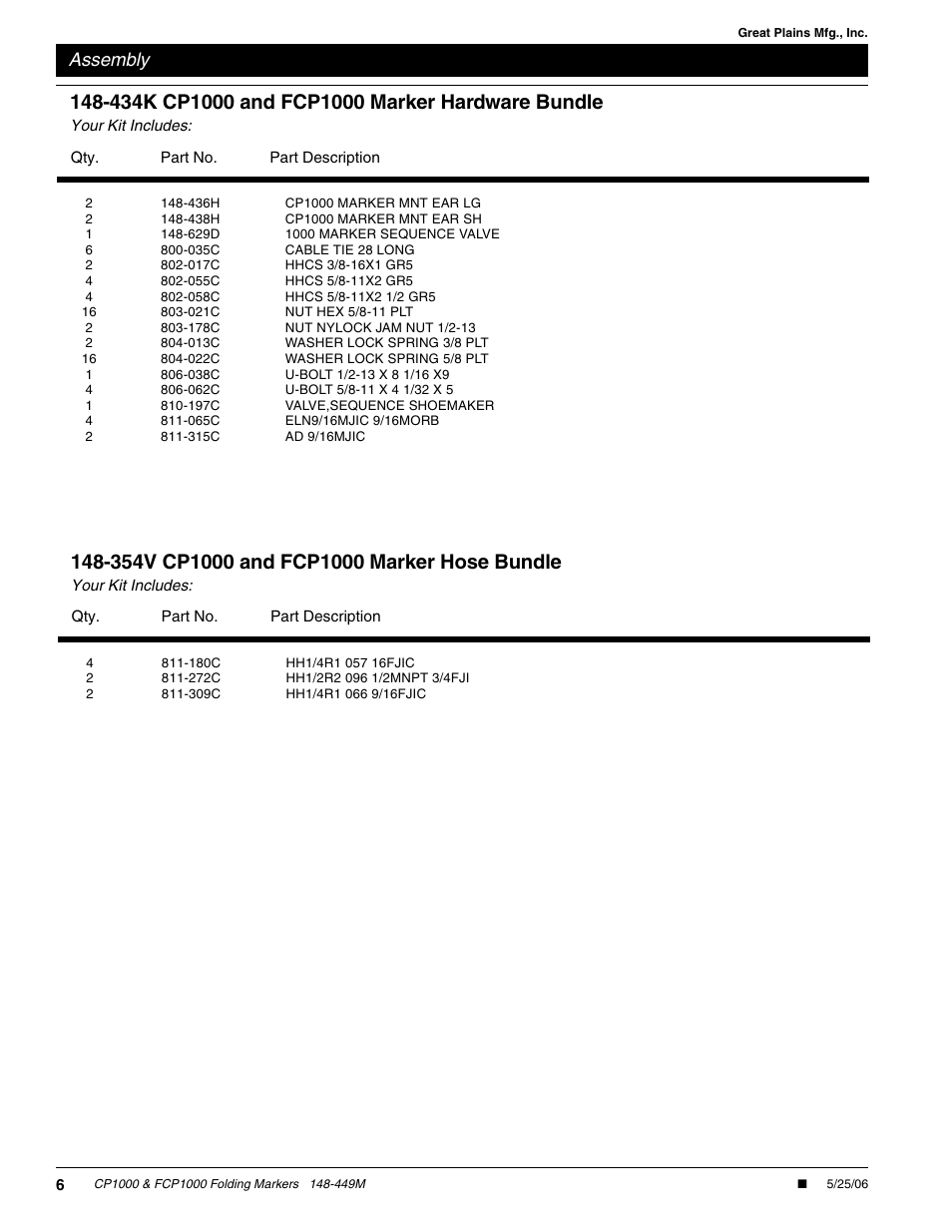 Assembly | Great Plains FCP1000 Assembly Instructions User Manual | Page 6 / 6