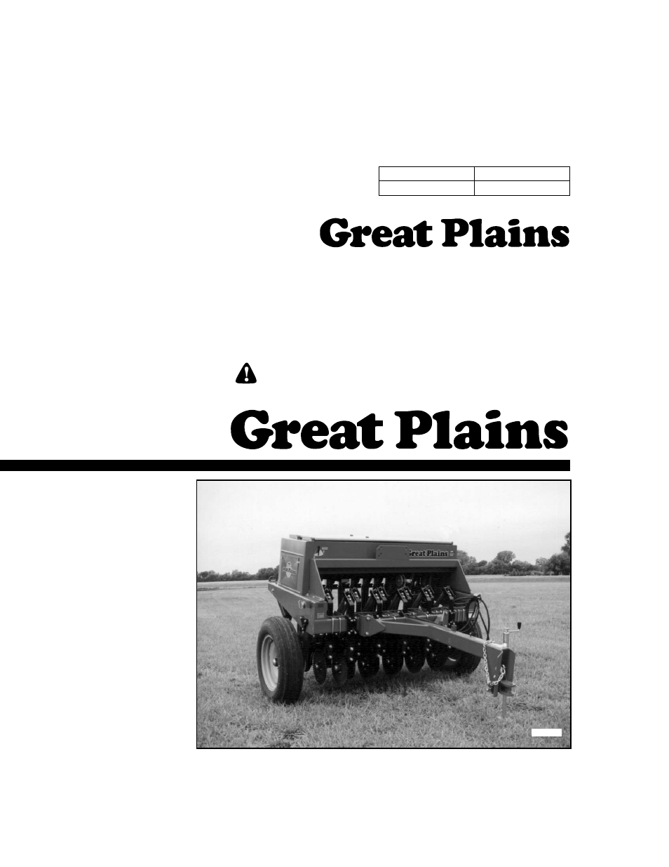 Great Plains 1005NT Operator Manual User Manual | 39 pages