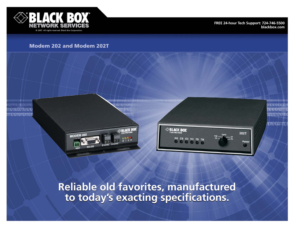 Black Box 202T User Manual | 3 pages