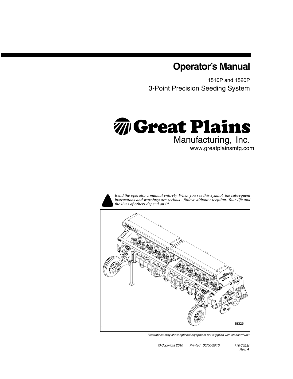 Great Plains 1520P Operator Manual User Manual | 134 pages