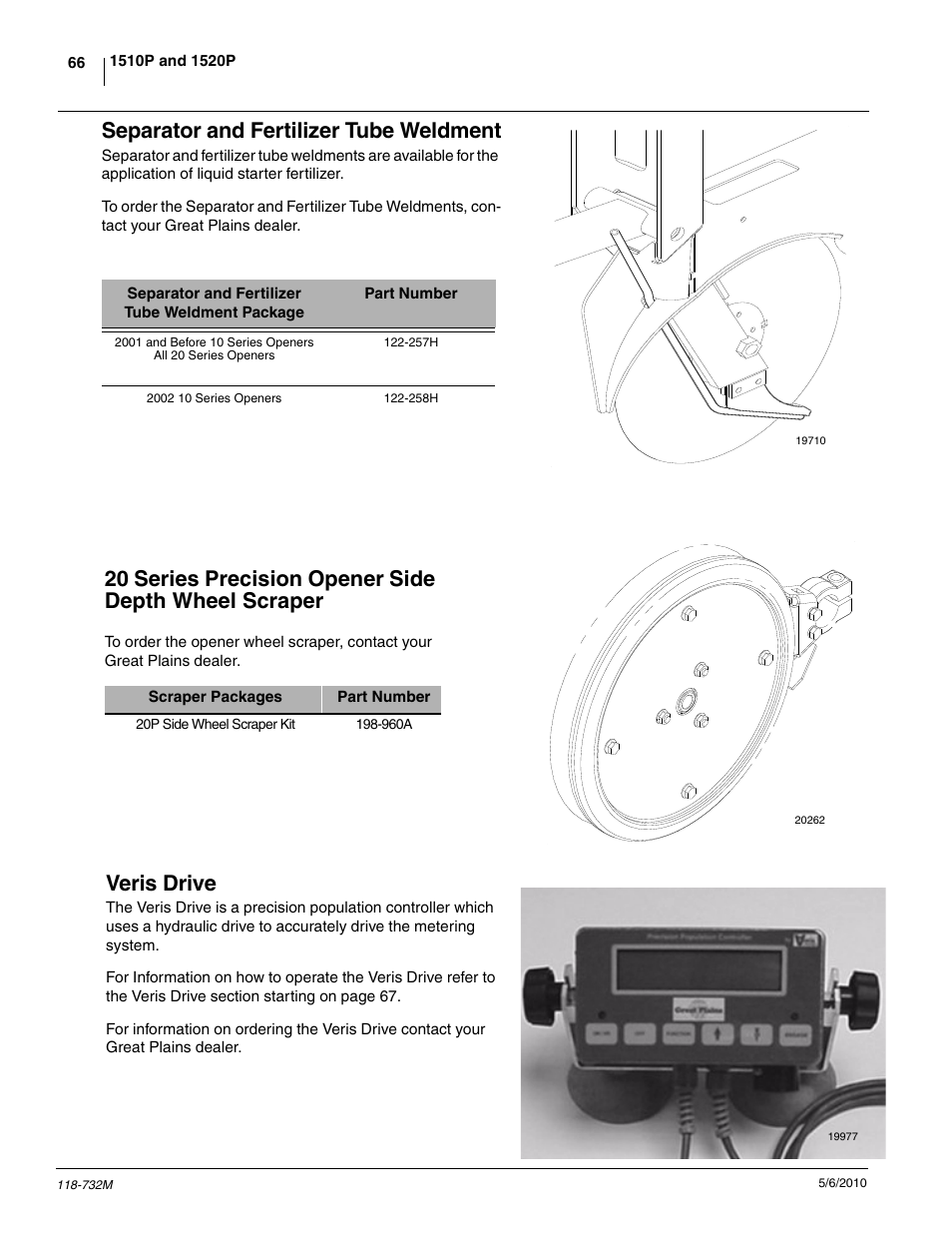 Separator and fertilizer tube weldment, Veris drive | Great Plains 1520P Operator Manual User Manual | Page 68 / 134