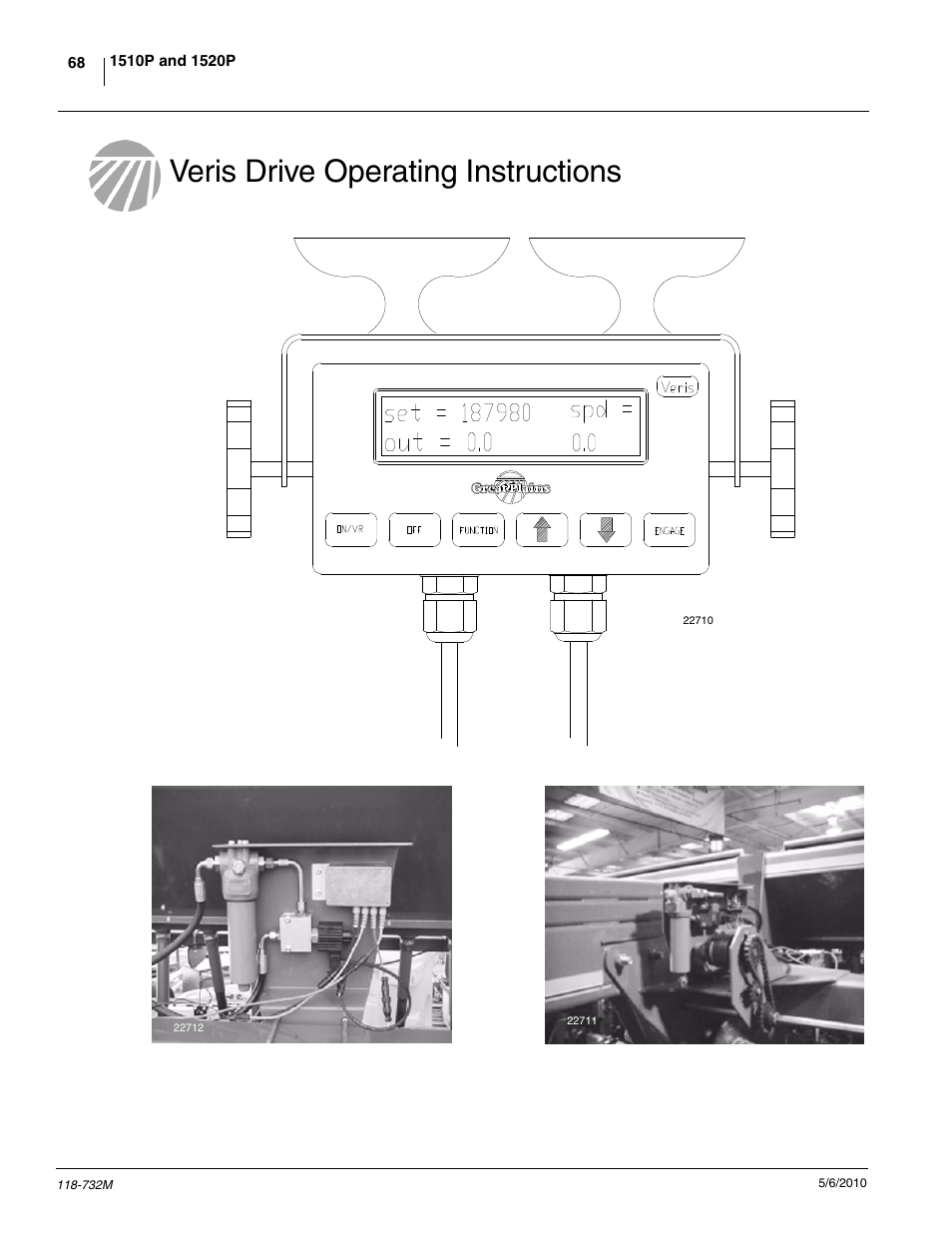 Veris drive operating instructions | Great Plains 1520P Operator Manual User Manual | Page 70 / 134