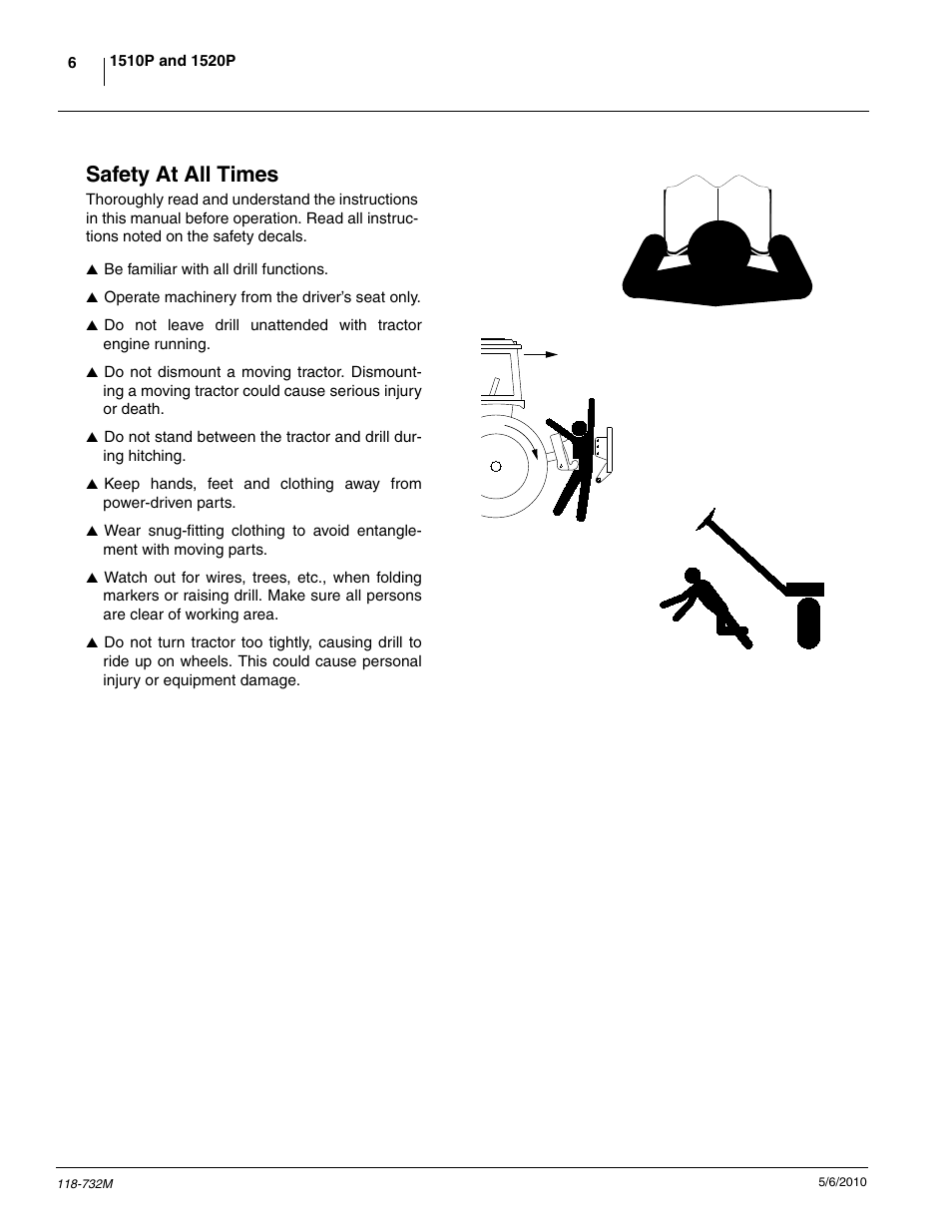 Safety at all times | Great Plains 1520P Operator Manual User Manual | Page 8 / 134