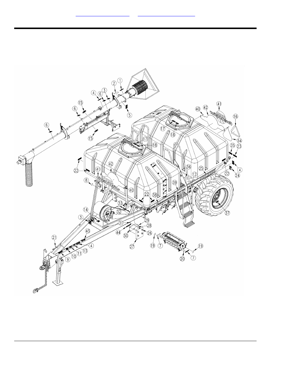 Decals pull between cart | Great Plains ADC2350BE Parts Manual User Manual | Page 106 / 112