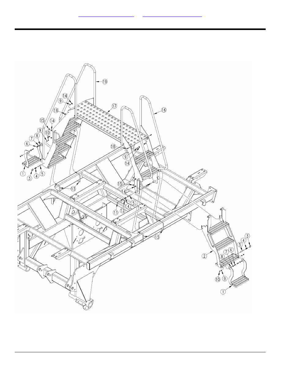 Handrail and step | Great Plains ADC2350BE Parts Manual User Manual | Page 20 / 112