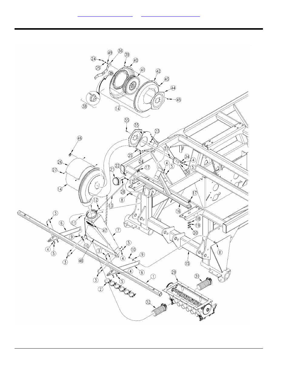 Fan and air system, Fan and transition pull behind air cart (s/n, A1157t-) | Great Plains ADC2350BE Parts Manual User Manual | Page 28 / 112