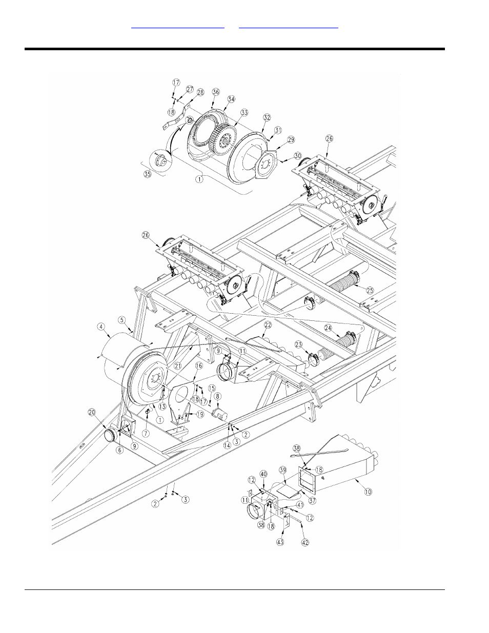 Fan and transition pull between air cart (s/n, A1157t-) | Great Plains ADC2350BE Parts Manual User Manual | Page 32 / 112