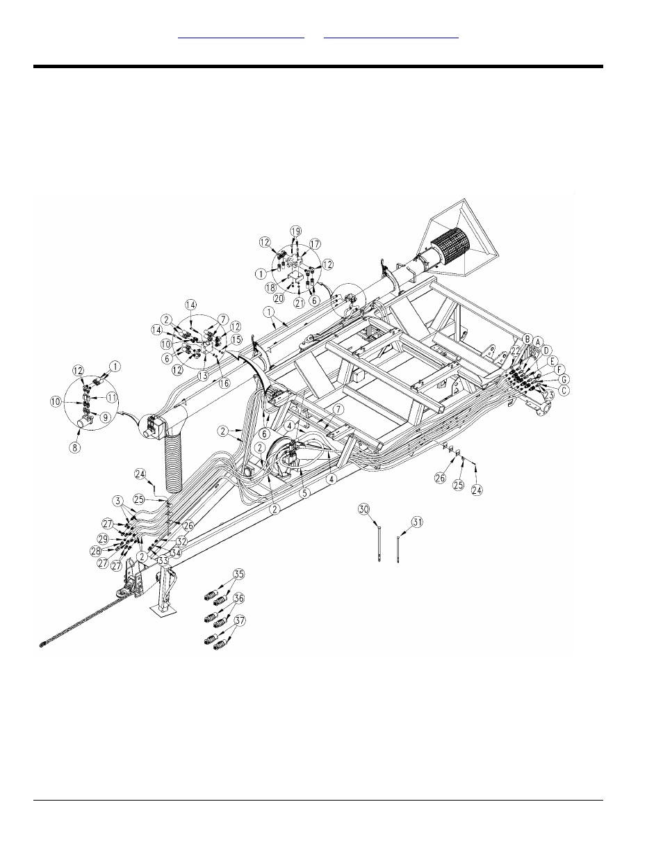 Hydraulic system pull between cart (s/n a1158t+) | Great Plains ADC2350BE Parts Manual User Manual | Page 92 / 112