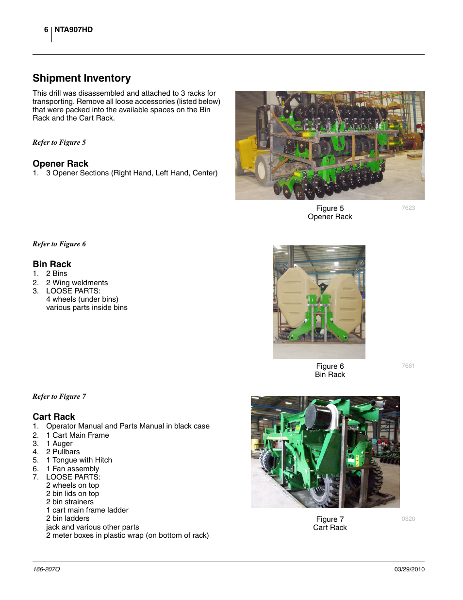 Shipment inventory | Great Plains NTA3007HD Predelivery Manual User Manual | Page 10 / 70