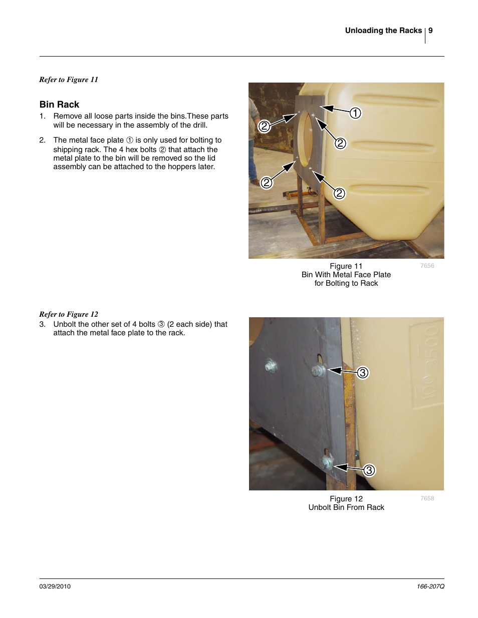 Bin rack | Great Plains NTA3007HD Predelivery Manual User Manual | Page 13 / 70